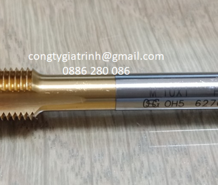 MŨI TARO THẲNG VÀNG OH5-EX-SUS-POT-M10X1.0-Y