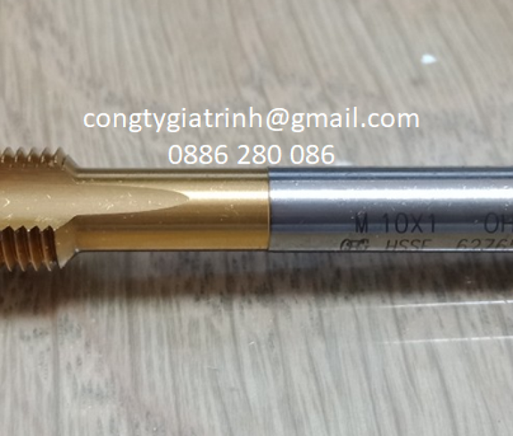 MŨI TARO THẲNG VÀNG OH3-EX-SUS-POT-M10X1.0-Y
