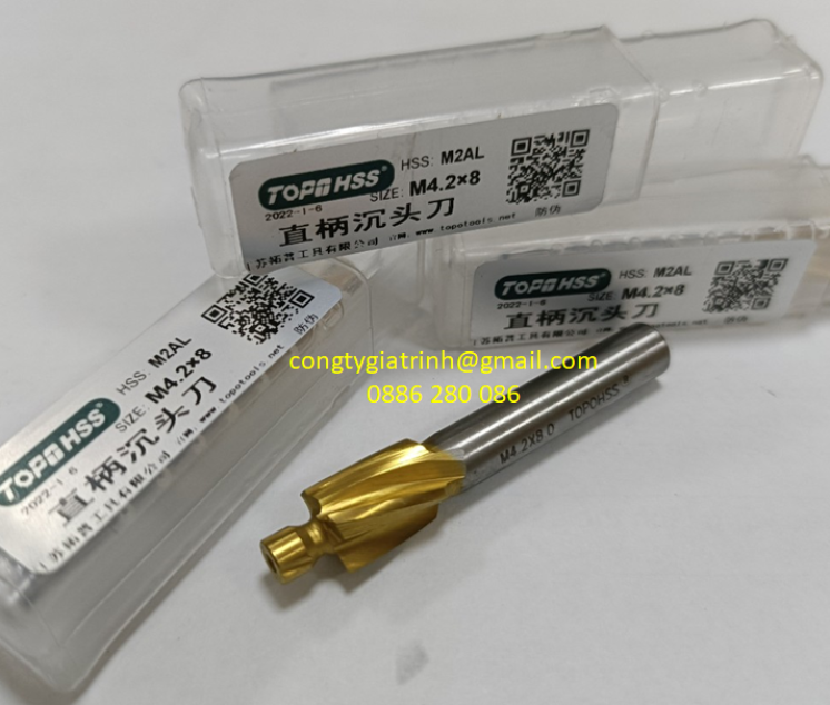 Dao phay bật TOPO Tin M4 (4.2x8)
