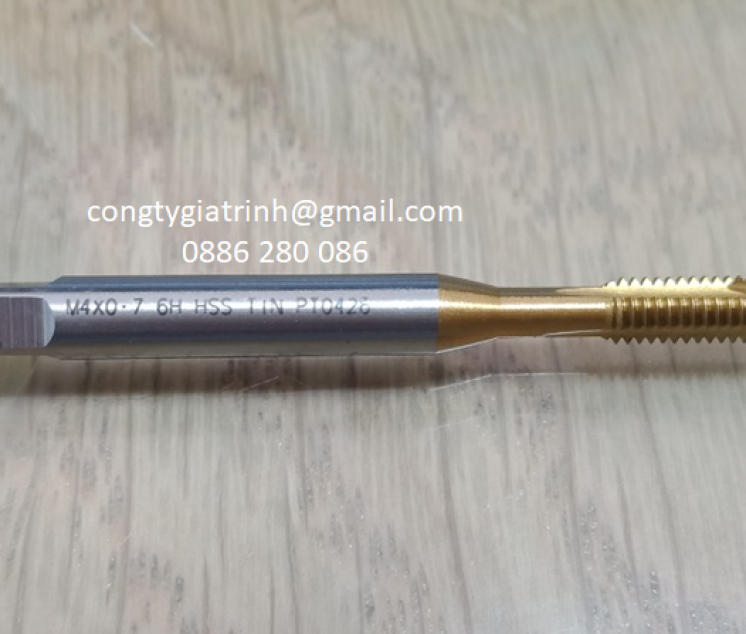 TARO THẲNG VÀNG HSS M4x0.7_TESKA
