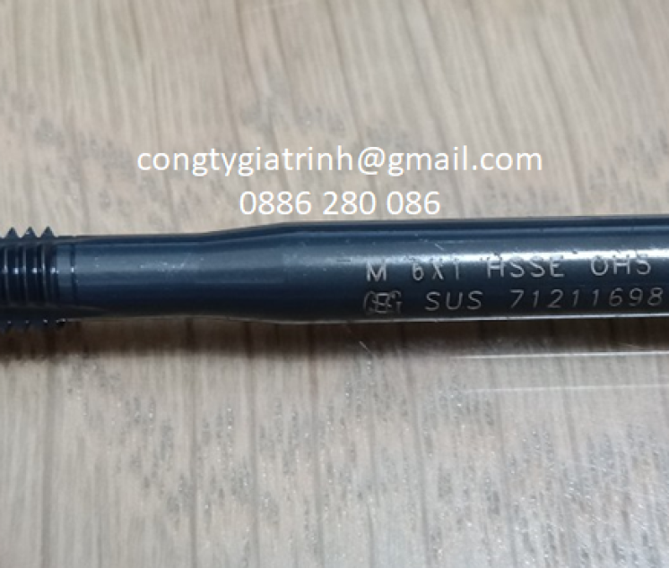 MŨI TARO THẲNG ĐEN OH5-EX-SUS-POT-M6X1.0
