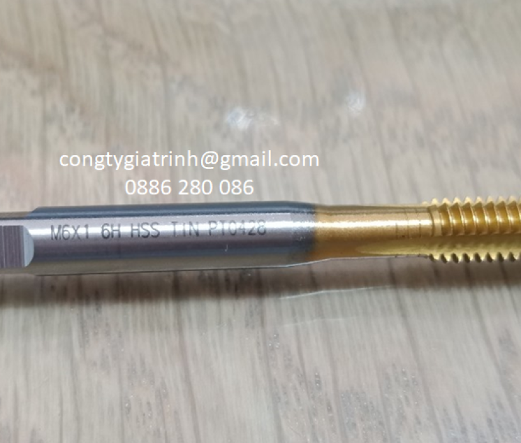 TARO THẲNG VÀNG HSS M6x1.0_TESKA