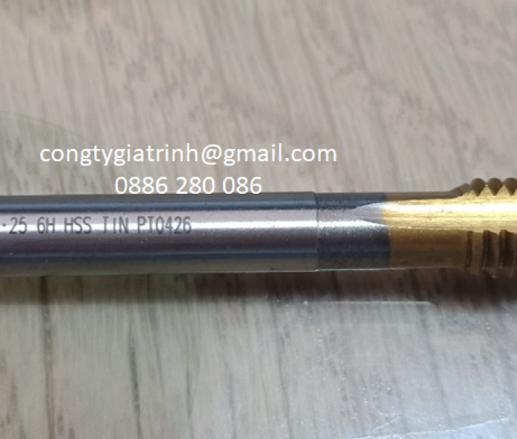 TARO THẲNG VÀNG HSS M8x1.25_TESKA