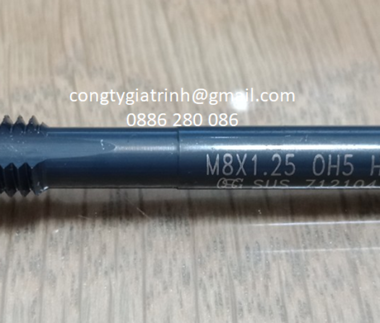 MŨI TARO THẲNG ĐEN OH5-EX-SUS-POT-M8X1.25