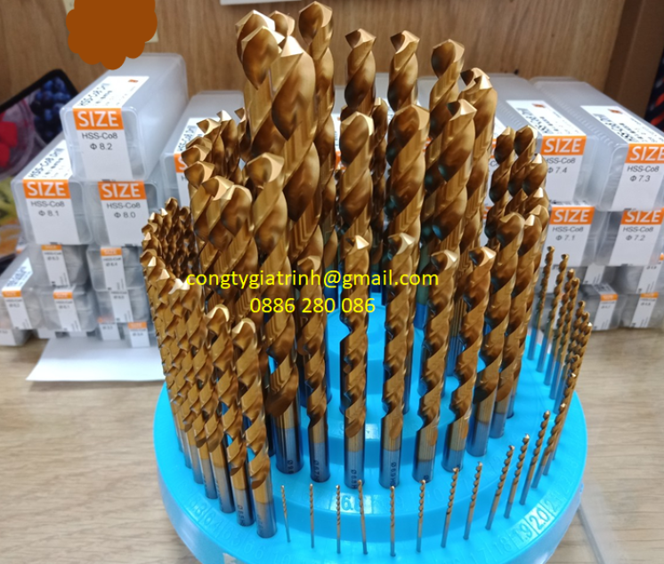 Khoan HSS-Co8% phủ Tin