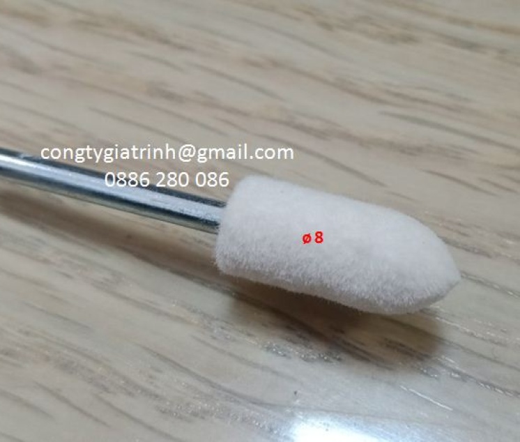 Nỉ trắng nhọn 3X8