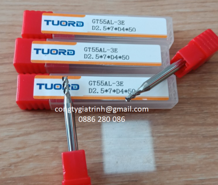 Dao phay nhôm GT55AL-D2.5X7XD4X50X3T