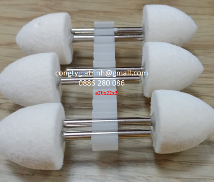 Nỉ trắng nhọn ø20x22x3 Joilraplu