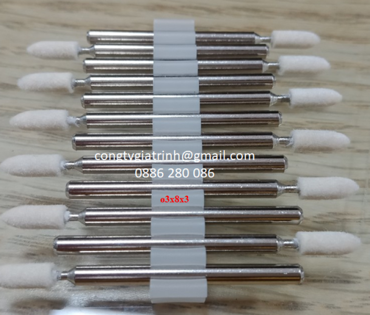 Nỉ trắng nhọn ø3x8x3 Joilraplu