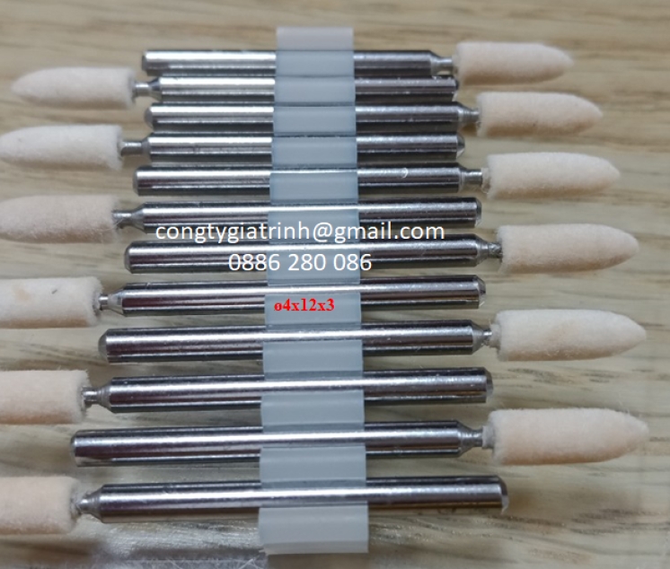 Nỉ trắng nhọn ø4x12x3 Joilraplu