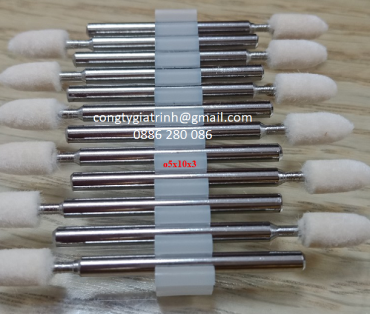 Nỉ trắng nhọn ø5x10x3 Joilraplu