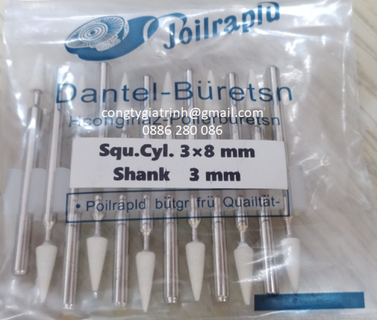 Nỉ trắng nhọn ∆ ø3x3 Joilraplu