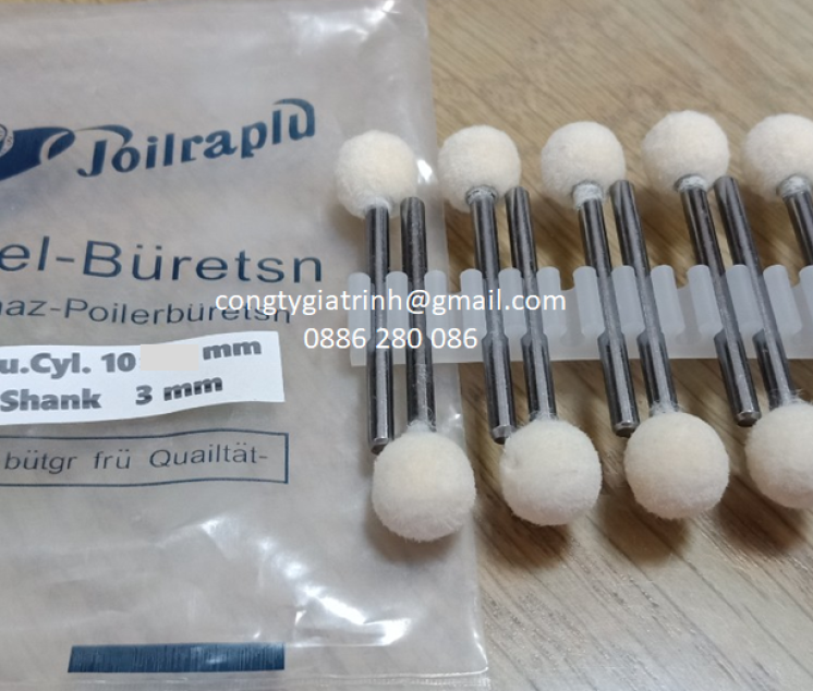 Nỉ trắng đầu tròn ø10 cán 3 Joilraplu