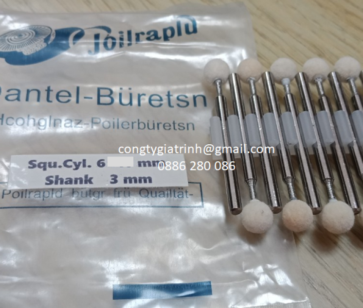 Nỉ trắng đầu tròn ø6 cán 3 Joilraplu