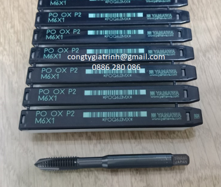 MŨI TARO THẲNG ĐEN PO OX P2 M6X1.0
