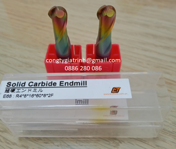 Dao phay cầu E68- D8R4X16X60X2T 