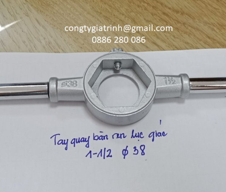 TAY QUAY BÀN REN LỤC GIÁC 38 (1-1/2)