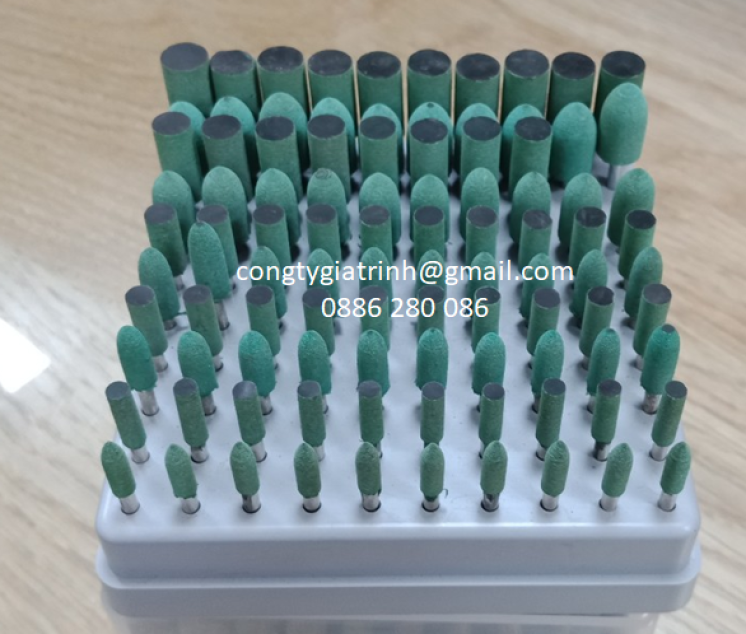 BỘ TỔ HỢP ĐẦU MÀI CAO SU XANH