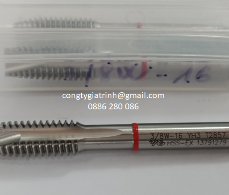 Taro thẳng trắng W3/8-16