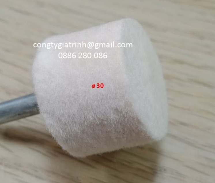 Nỉ trắng trụ 6X30