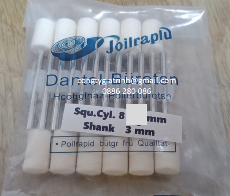 Nỉ trắng trụ ø8x3 Joilraplu