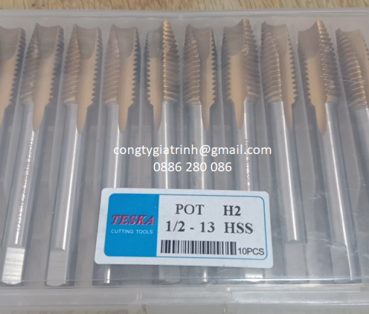 TARO THẲNG VÀNG HSS 1/2-13UNC_TESKA
