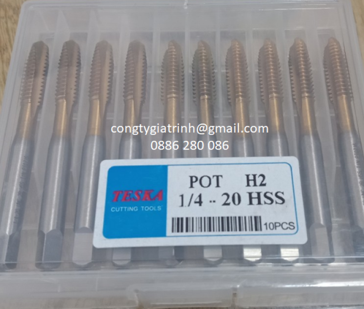 TARO THẲNG VÀNG HSS 1/4-20UNC_TESKA