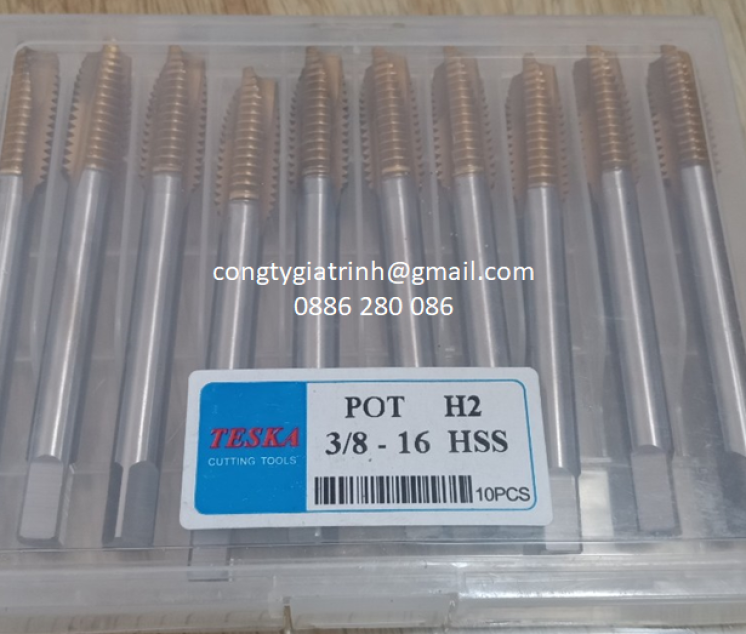 TARO THẲNG VÀNG HSS 3/8-16UNC_TESKA
