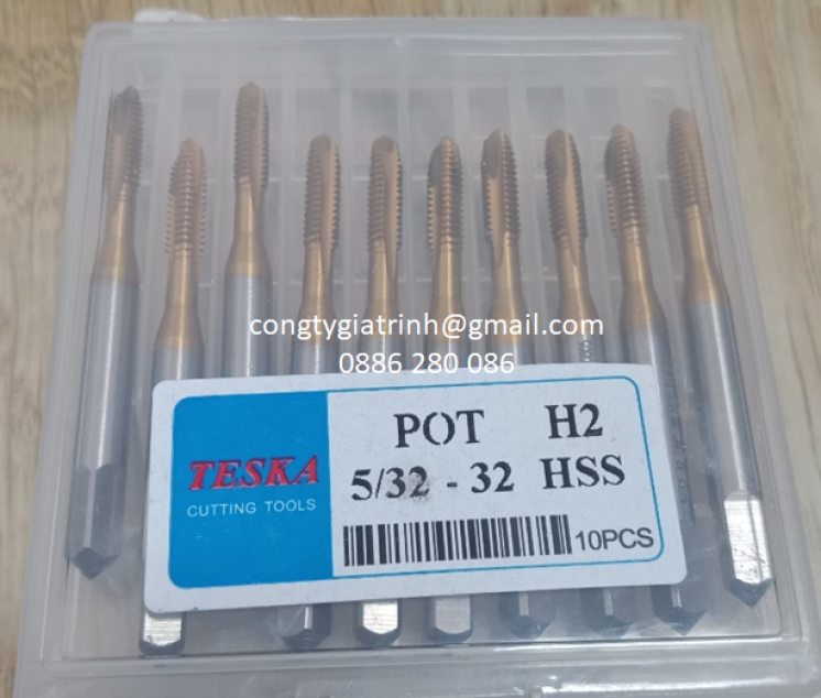 TARO THẲNG VÀNG HSS 5/32-32UNC_TESKA