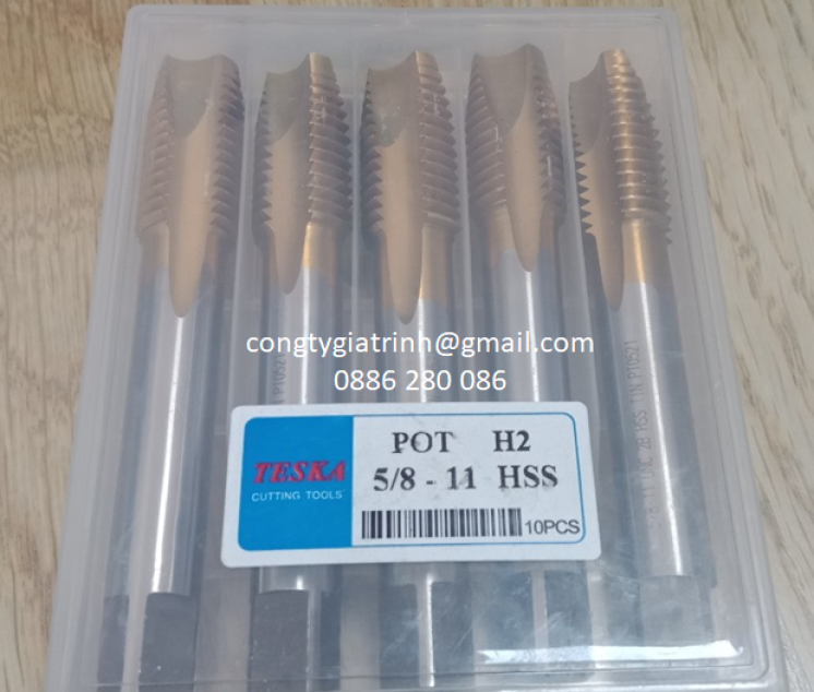 TARO THẲNG VÀNG HSS 5/8-11UNC_TESKA