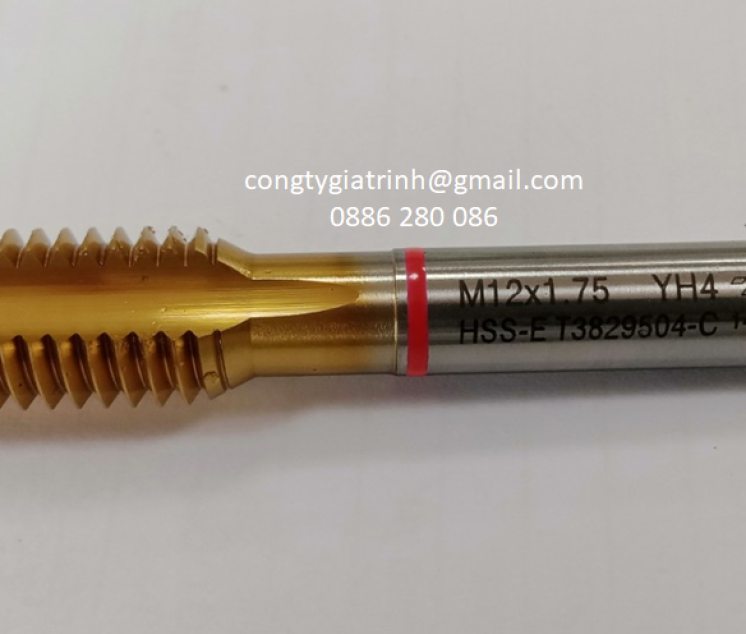 Taro thẳng vàng M12X1.75