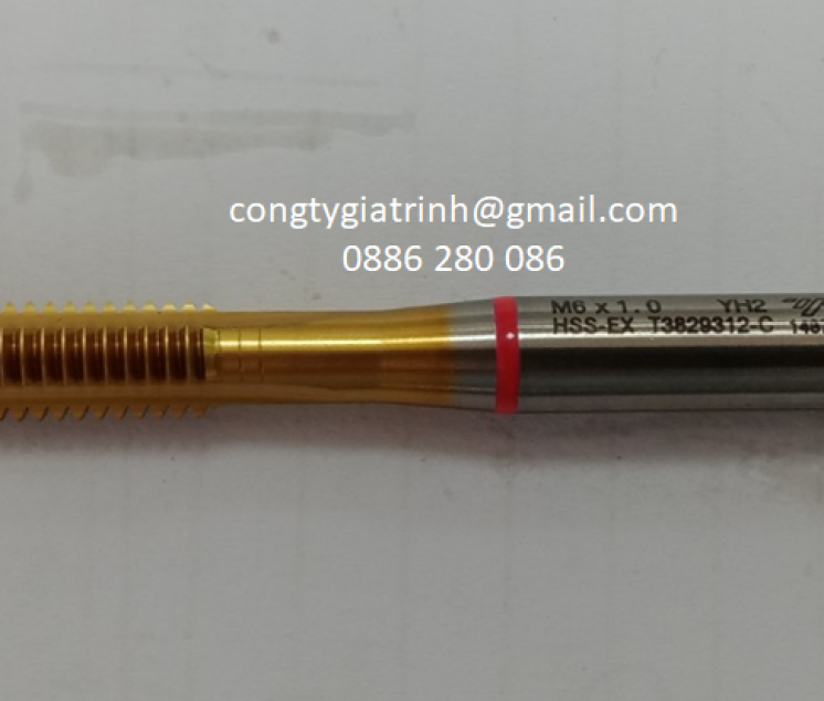 Taro thẳng vàng M6X1.0