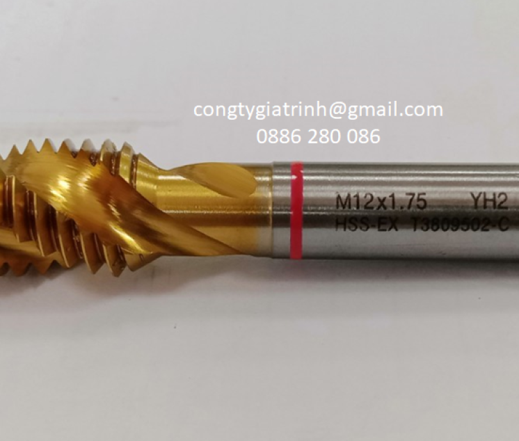 Taro xoắn vàng M12X1.75