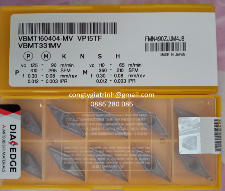MẢNH DAO VBMT160404MV VP15TF
