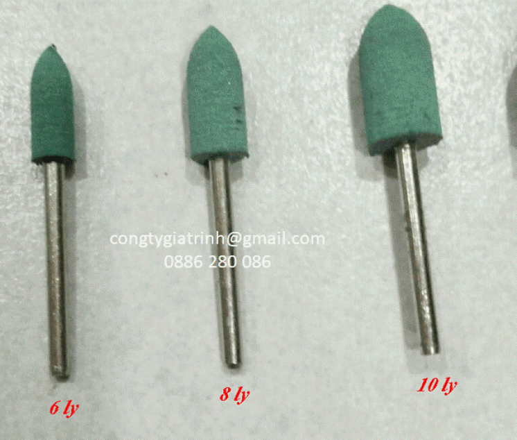 ĐẦU MÀI CAO SU XANH NHỌN