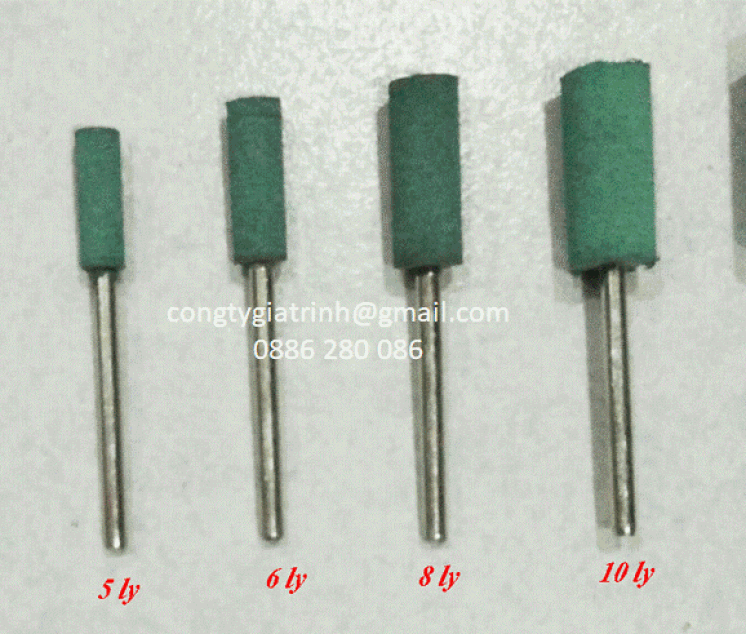 ĐẦU MÀI CAO SU TRỤ XANH