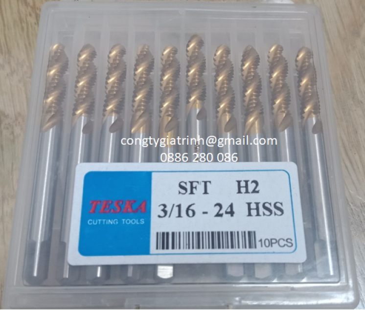TARO XOẮN VÀNG HSS 3/16-24UNC_TESKA
