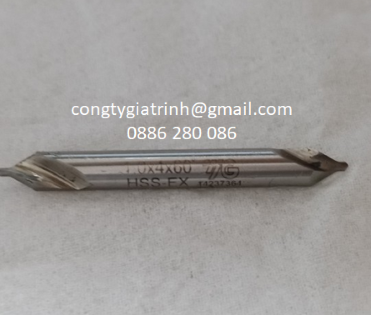 Khoan tâm trắng M1.0X4X60⁰ YG