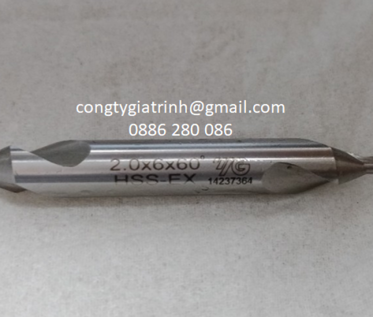 Khoan tâm trắng M2.0X6X60⁰ YG