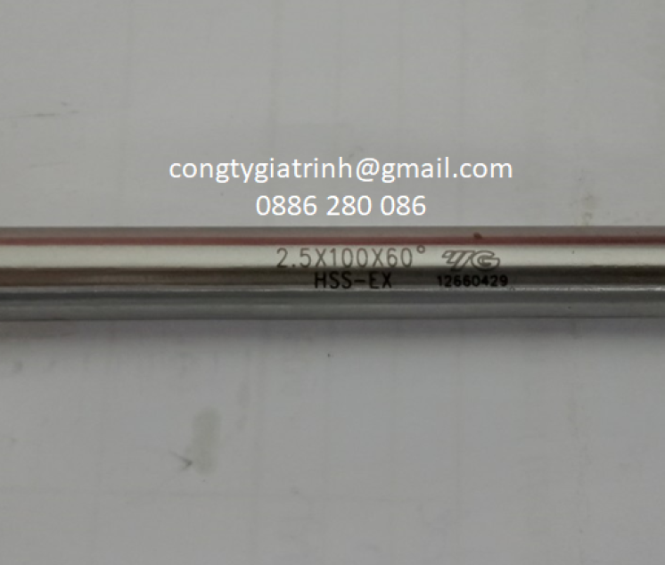 Khoan tâm trắng M2.5X8X100X60 YG