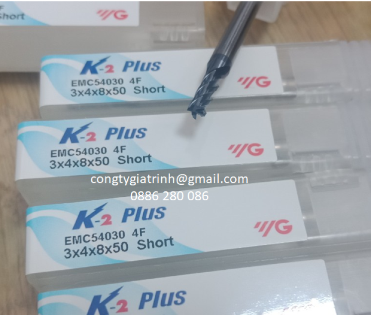 Dao phay hợp kim K2 Plus D3X8XD4X50X4T YG