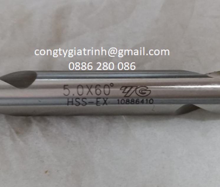 Khoan tâm trắng HSS-EX 5.0X60° YG