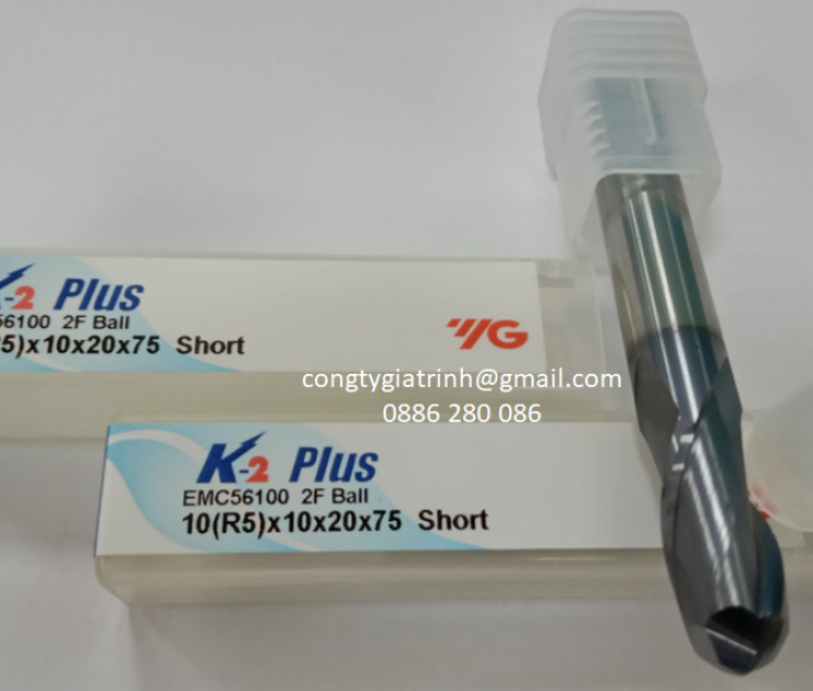 Dao phay hợp kim K2 Plus D10R5X20X75X2T YG
