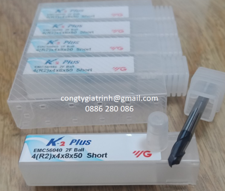 Dao phay hợp kim K2 Plus D4R2X8X50X2T YG
